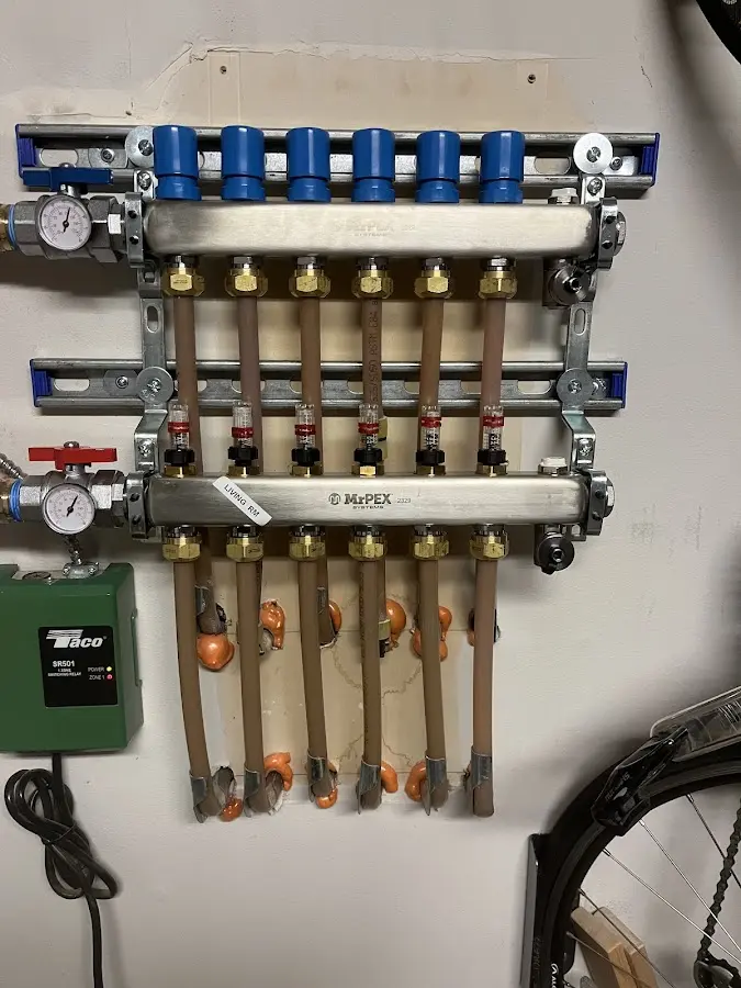 Plumber performing Gas Line Installation at a residential property in Mechanicsville